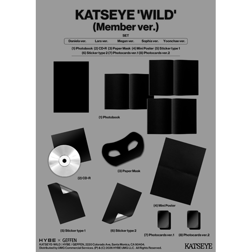 WILD [メンバー盤 5形態セット][直輸入盤/国内仕様][CD] - KATSEYE