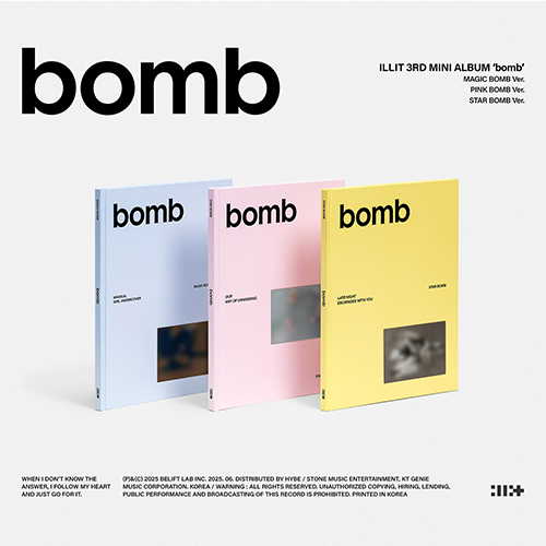 ILLIT bomb 一般盤 新品未開封 3形態 5セット 15枚 3形態セット》 3rd Mini Album: bomb ＜一般盤＞ : ILLIT