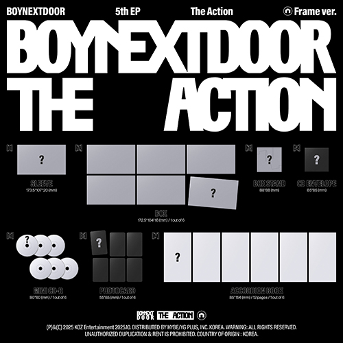 BOYNEXTDOOR CD 6形態×6セット The Action(Frame ver.) [6形態セット][CD] - BOYNEXTDOOR