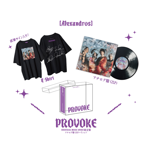 [ALEXANDROS]直筆サイン入りTシャツ Alexandros] 完全生産限定アナログ盤 直筆サイン入りTシャツ付き
